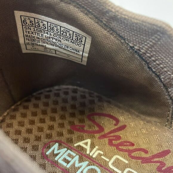 Skechers Air-Cooled Memory Foam Taupe Knit Ballet Flats Woman’s Sz 6.5 - Picture 5 of 7